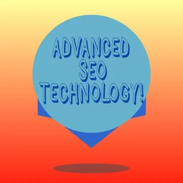 Handwriting text Advanced Seo Technology. Concept meaning Strategy used to draw Illustrazione stock