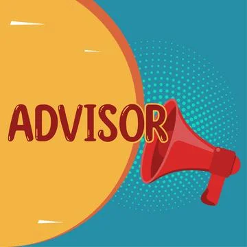 Handwriting text Advisor. Internet Concept Give advice recommendation assistance Stock Illustration
