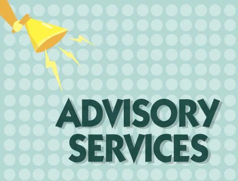 Handwriting text Advisory Services. Concept meaning Support actions and overc イラスト素材