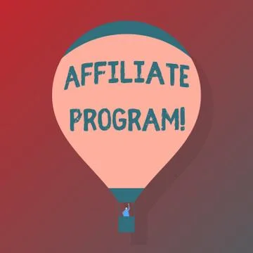 Handwriting text Affiliate Program. Concept meaning software link songs apps Stock-Illustration