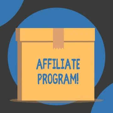Handwriting text Affiliate Program. Concept meaning Automated platform of two or Ilustración de archivo