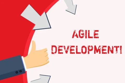 Handwriting text Agile Development. Concept meaning alliance between 스톡 일러스트