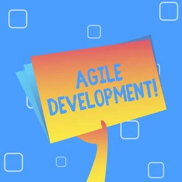 Handwriting text Agile Development. Concept meaning alliance between 스톡 일러스트