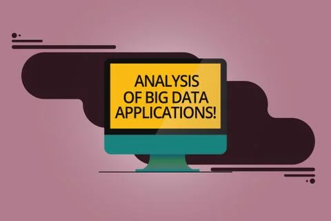 Handwriting text Analysis Of Big Data Applications. Concept meaning Information Stock Illustration