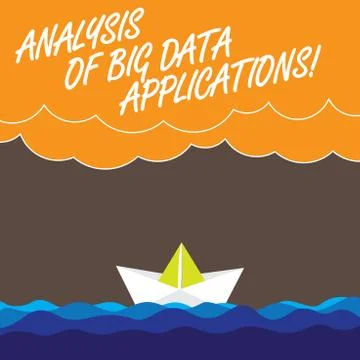 Handwriting text Analysis Of Big Data Applications. Concept meaning Information Stock Illustration