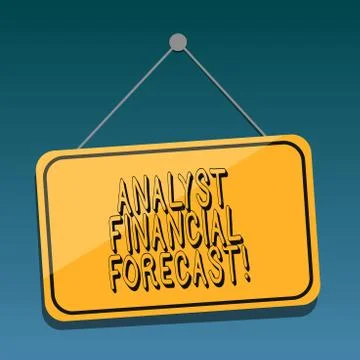 Handwriting text Analyst Financial Forecast. Concept meaning estimate future Stock Illustration