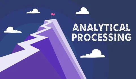 Handwriting text Analytical Processing. Business approach easily View Write Illustrazione stock