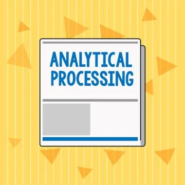 Handwriting text Analytical Processing. Concept meaning easily View Write Stock Illustration