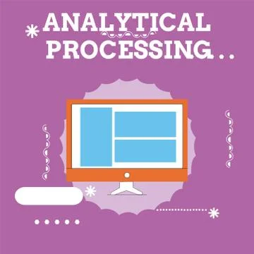 Handwriting text Analytical Processing. Concept meaning easily View Write Illustrazione stock