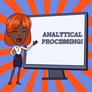 Handwriting text Analytical Processing. Concept meaning easily View Write Stockillustratie