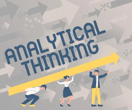 Handwriting text Analytical Thinking. Business idea break down complex problems Stock Illustration