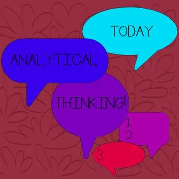 Handwriting text Analytical Thinking. Concept meaning break down complex 스톡 일러스트