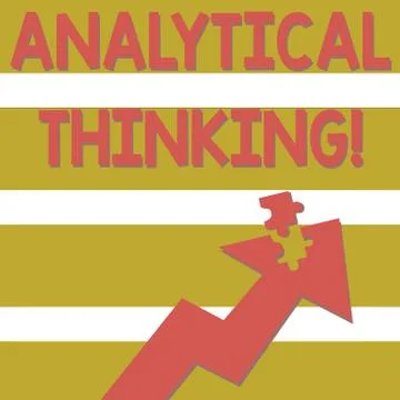 Handwriting text Analytical Thinking. Concept meaning break down complex Illustrazione stock