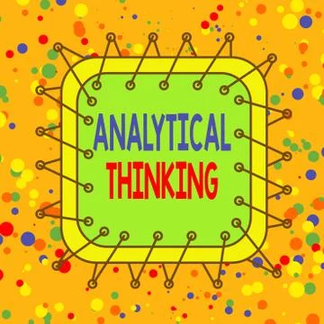 Handwriting text Analytical Thinking. Concept meaning break down complex 스톡 일러스트