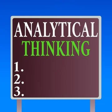 Handwriting text Analytical Thinking. Concept meaning component of visual 스톡 일러스트