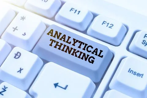 Handwriting text Analytical Thinking. Internet Concept break down complex Stock Photos