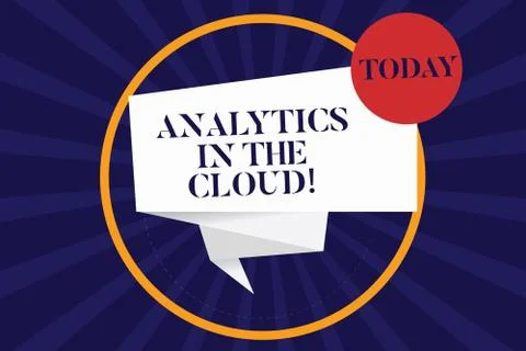 Handwriting text Analytics In The Cloud. Concept meaning New modern online file Illustrazione stock