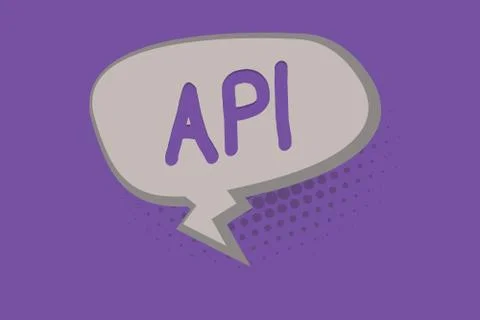 Handwriting text Api. Concept meaning Tools for building software Computer Stock Illustration