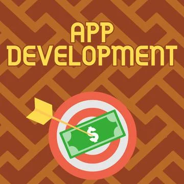 Handwriting text App Development. Internet Concept Development services for 스톡 일러스트