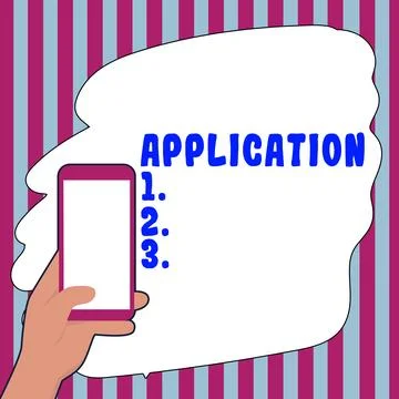 Handwriting text Application. Business overview an order for something formal Stock Illustration