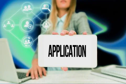 Handwriting text Application. Concept meaning an order for something formal and Stock Photos