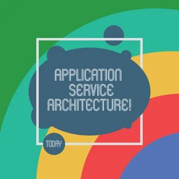 Handwriting text Application Service Architecture. Concept meaning design of Stock Illustration