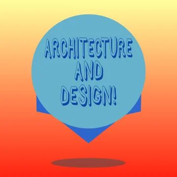Handwriting text Architecture And Design. Concept meaning set of procedures in Stock Illustration