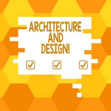 Handwriting text Architecture And Design. Concept meaning set of procedures in 스톡 일러스트