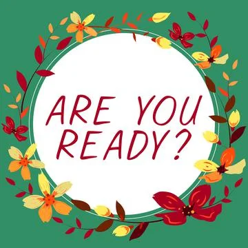 Handwriting text Are You Ready Question. Business approach Staying away from 库存插图