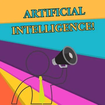 Handwriting text Artificial Intelligence. Concept meaning Machine copy Cognitive イラスト素材