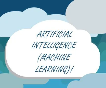 Handwriting text Artificial Intelligence Machine Learning. Concept meaning Illustrazione stock