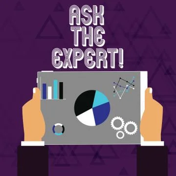 Handwriting text Ask The Expert. Concept meaning demonstrating with extensive Stock Illustration