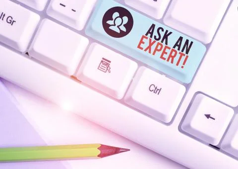 Handwriting text Ask An Expert. Concept meaning confirmation that have read Stock Photos