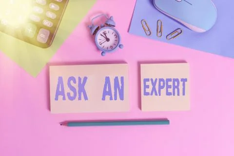 Handwriting text Ask An Expert. Concept meaning confirmation that have read Stock Photos