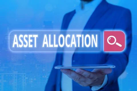Handwriting text Asset Allocation. Concept meaning proportion and implementation Stock Photos