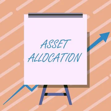 Handwriting text Asset Allocation. Conceptual photo proportion and 스톡 일러스트
