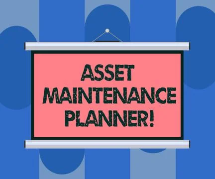 Handwriting text Asset Maintenance Planner. Concept meaning Ability to implement イラスト素材
