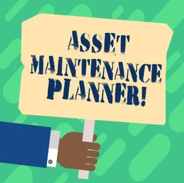 Handwriting text Asset Maintenance Planner. Concept meaning Ability to implement イラスト素材