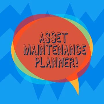 Handwriting text Asset Maintenance Planner. Concept meaning Ability to implement イラスト素材