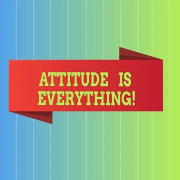 Handwriting text Attitude Is Everything. Concept meaning Personal Outlook Stock Illustration