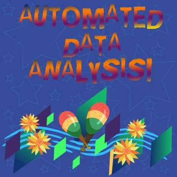 Handwriting text Automated Data Analysis. Concept meaning Asking someone if got Illustrazione stock
