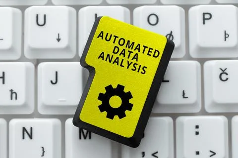 Handwriting text Automated Data Analysis. Internet Concept Artificial Stock Photos