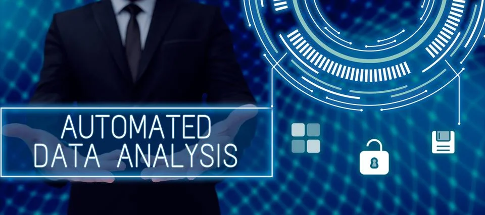 Handwriting text Automated Data Analysis. Word Written on Artificial Stockfoto's