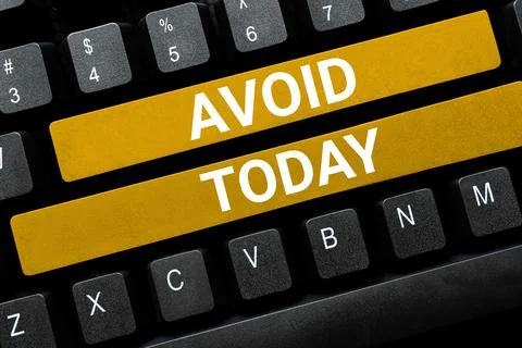 Handwriting text Avoid. Conceptual photo Contrive not to meet someone Stop 스톡 사진
