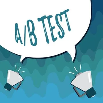 Handwriting text A B Test. Concept meaning Simple short questionnaire Research Stock Illustration