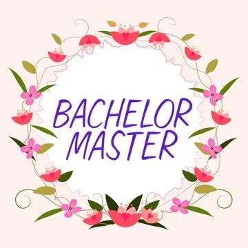 Handwriting text Bachelor Master. Conceptual photo An advanced degree completed Stock Illustration