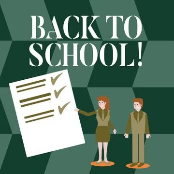 Handwriting text Back To School. Concept meaning Return to class first day of 스톡 일러스트