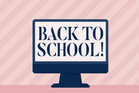 Handwriting text Back To School. Concept meaning Return to class first day of Stockillustratie