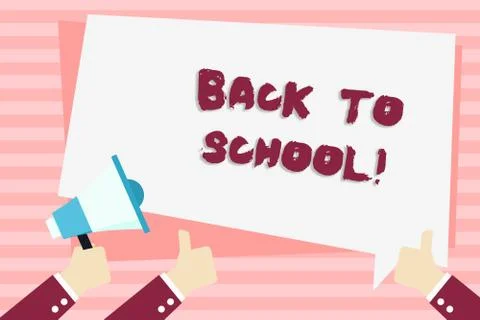 Handwriting text Back To School. Concept meaning Right time to purchase schoo Stock Illustration