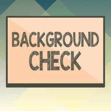 Handwriting text Background Check. Concept meaning way to discover issues that Stockillustratie